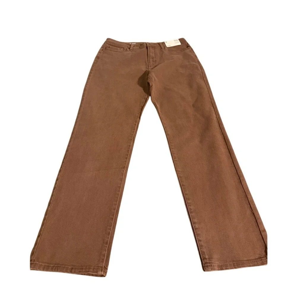 ANA A NEW APPROACH High Rise Straight Leg Brown Jeans Size 14